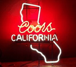 Coors Light California State Neon Sign